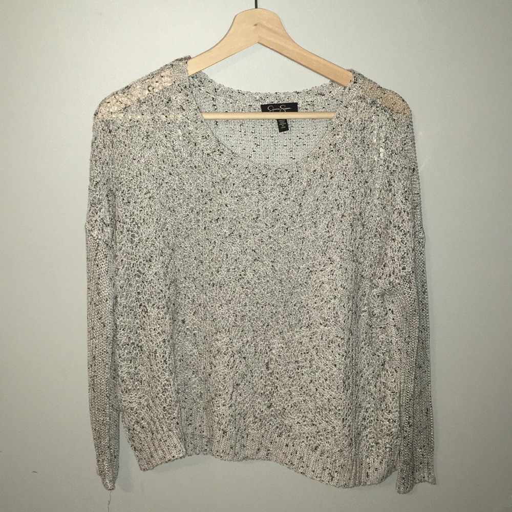 Open knit sweater